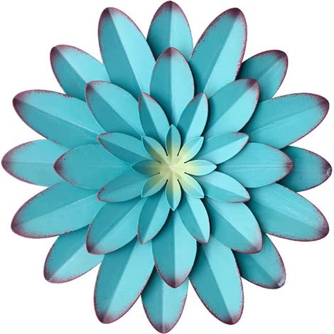 Décoration Murale Métal Fleur - 30 cm - Intérieur Extérieur - Salon Chambre Salle De Bain Jardin - 1 Pièce (1/5)