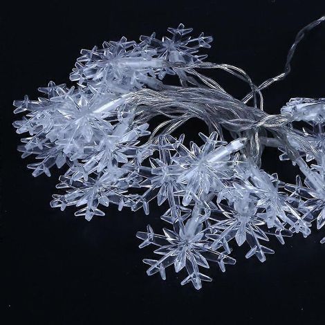 Décorations saisonnières et de fête 6m 40led guirlandes lumineuses flocon de neige Noël décorations déco pays des merveilles hivernal (1/2)