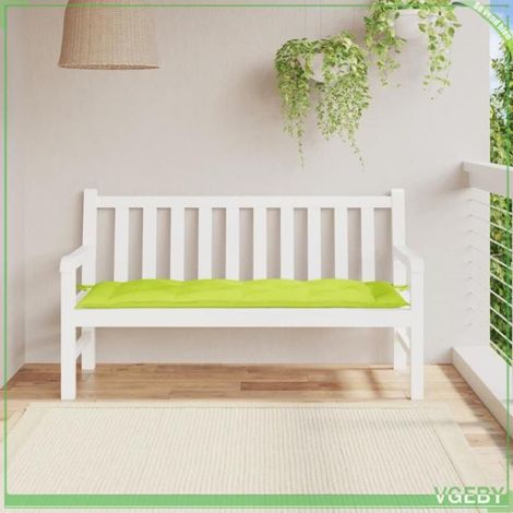 361613 Coussin de banc de jardin vert brillant 150x50x7cm tissu oxford (1/5)
