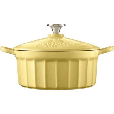 Batterie de cuisine en fonte émaillée BUYDEEM, 2,9 l, modèle CP521, jaune doux