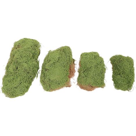 Lot de 4 Pierres Décoratives en Fausse Mousse Floquée Galets Imitation Pierre pour Loisirs Créatifs Décoration Intérieure et Mini-Jardin Accessoires DIY Solide et Réalistes (1/5)