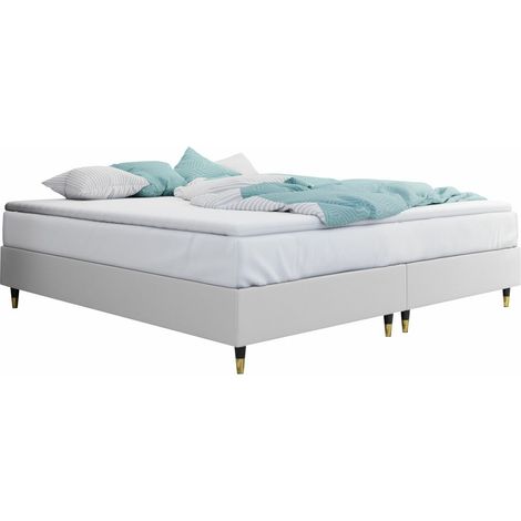 Lit boxspring Logan 109, Soft 17, Double, Continental, 180x200, Faux cuir, Disponible, 180x200x47cm (1/4)