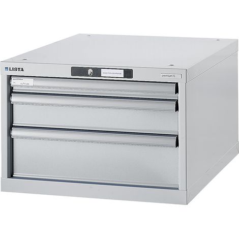 LISTA, Etabli modulaire, caisson, hauteur 383 mm, 3 tiroirs, (1/4)