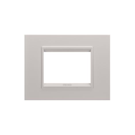 PLAQUE LUX 3P METAL BLANC SATIN.MONOCHR GEWISS GW16203XW (1/3)