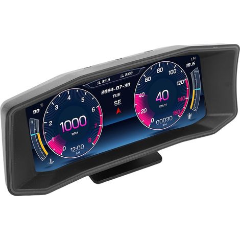 Affichage HUD de Voiture, Compteur de Vitesse GPS avec OBD II, Compteur de Vitesse 12 Langues, Affichage Haute sensibilité avec Fonctions d'alarme, Idéal pour les Voitures, les Camionnettes (1/5)