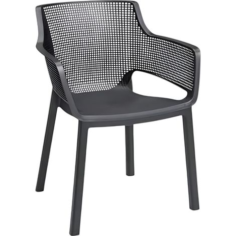 Keter poltrona elisa graphite 57.7x62.5x(h)79 cm giardino