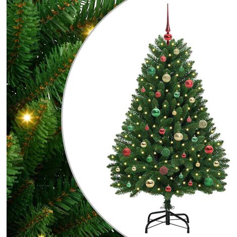 Albero di Natale Albero natalizio Albero festivo artificiale Verde 150 cm PVC e Metallo (1/5)