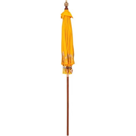 Parasol balinais jaune 185 x 185 x 260 cm – Style exotique pour jardin, terrasse et extérieur, protection solaire (1/5)