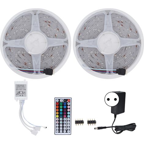10m/32,4ft Ruban LED Multicolore 5050 RGB avec Télécommande 44 Touches Infrarouge, Bande Lumineuse d'Ambiance pour Mariage, Prise EU 100-240V (1/5)