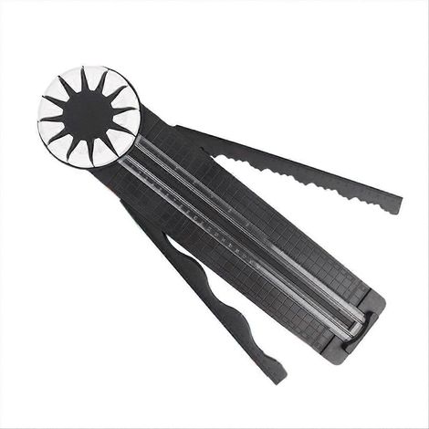 12-in-1-Rotationspapierschneider-Set, vielseitiges Schneidewerkzeug, tragbarer Papierschneider mit Präzisionsklinge, Zubehör für DIY und Scrapbooking (1/5)