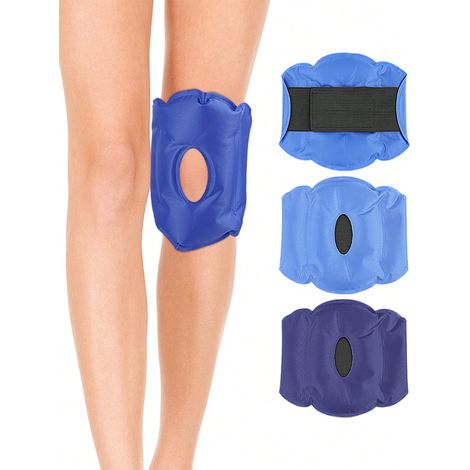 1pc Manchon pour genou avec pochette à glace, poche à gel réutilisable pour thérapie chaude/froide, coussin pour genou souple, protection pour jambe, support de genou pour salle de sport (1/4)