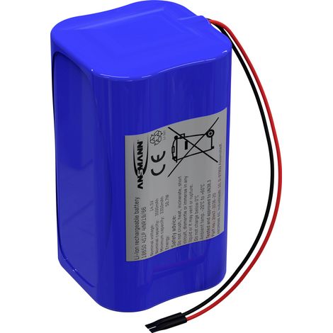 Ansmann 4S1P Akkupack 4x 18650 Kabel Li-Ion 14.4 V 3500 mAh