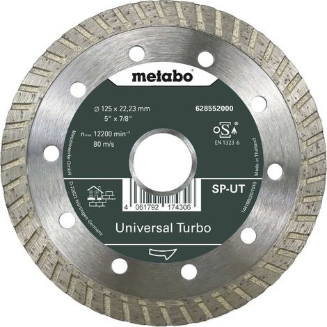 Metabo 628552000 Diamond Disc Cut Off Wheel SP-UT, 125 x 22.23 mm