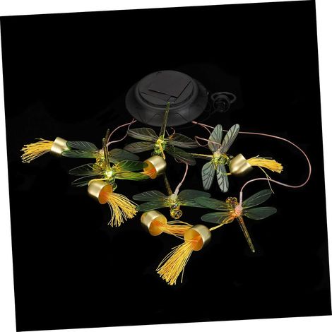 Carillon éolien Solaire lanternes solaires suspendues en Plein air décorations de Jardin solaires lustres Lustre plafonnier Lampe Suspendue de Jardin Lampe décorative Métal Green (1/5)