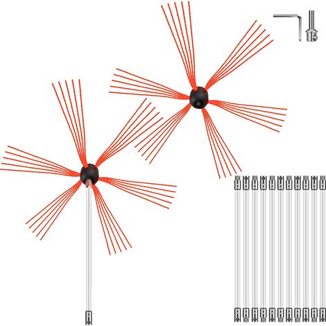VEVOR Kit de Deshollinamiento Limpieza de Chimenea 11,9 m Sooteater Kit de Limpieza de Chimenea Esta Herramienta Integral para Dividir Tuercas Perfecta para Varios Campos Como La Industria Mecánica (1/5)