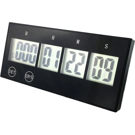 Wiederverwendbare Countdown-Uhr für alle großen Ereignisse in Ihrem Leben  bis zu 999 Tage Countdown-Timer(Schwarz)