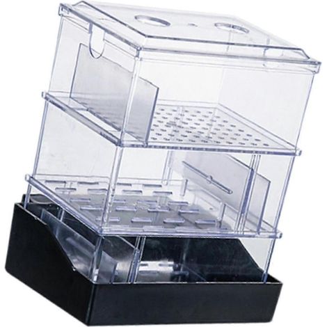 Überlaufkasten für Aquarien, zum Einhängen am Filtergehäuse, 2-lagig, geräuscharm, mit Schublade und Tropfschale, transparentes Filtersystem. (1/5)