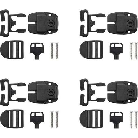 4 jeux de clips pour couverture de spa, un kit de réparation pour couverture de spa avec clé et des accessoires pour couvertures de spa (1/5)