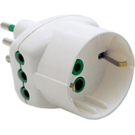 FME 87.210 BL ADATTATATORE 10A 2P+T + SCHUKO - FANTON- 1,0 pz
