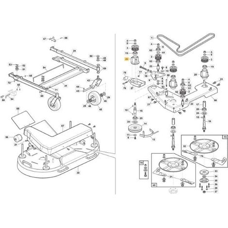 SUPPORTO ALBERO INGRESSO PIATTO ZNT ORIGINALE STIGA - 118830405/0