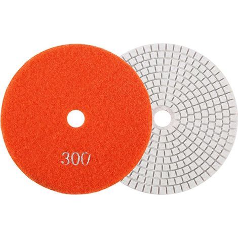 Meule, 5 Pouces 125 Mm Tampons de Polissage Diamantés Humides Disques de Meulage pour Granit Béton Marbre [grain 300], Disques de Ponçage (300) (1/3)