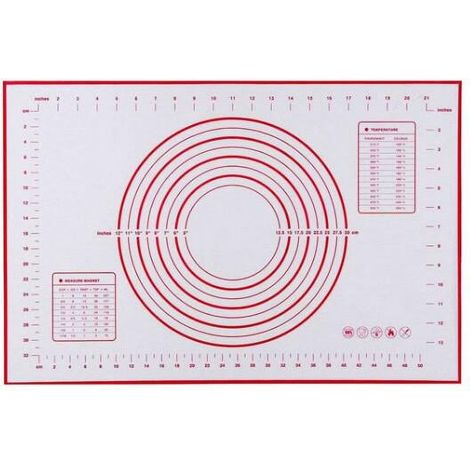 Tapis De Pétrissage En Silicone - Non Glissant - Pour Pâte À Gâteau Et Fondant - 30 X 40 Cm - 1 Pièce (1/5)