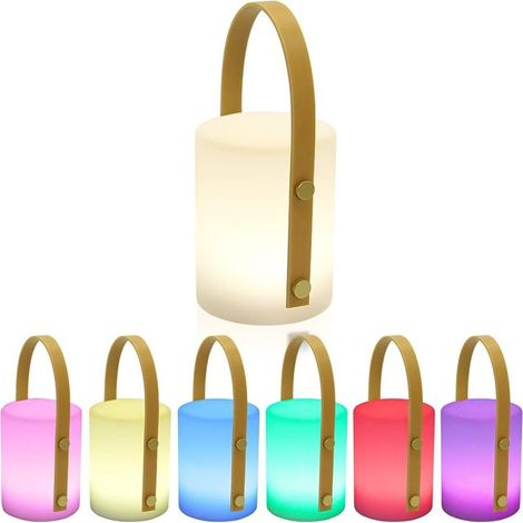 ZOLGINAH Dimmbare RGB-Tischleuchte für den Außenbereich, kabellose, tragbare 8-Farben-Tischleuchte für Garten, Wohnzimmer, Terrasse, Innenbereich (1/5)
