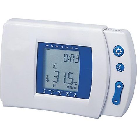 1 Chronothermostat numérique, programmation hebdomadaire, précision 0,5c, chauffage climatisation, intérieur