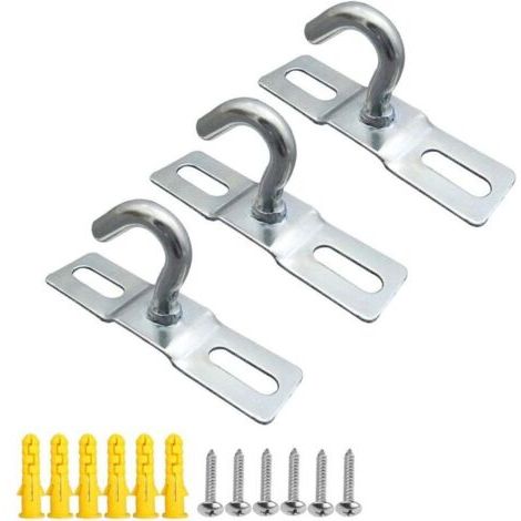 3 Pièce Crochet de Plafond 68mm Plafonnier Plaque de Base Plafonnier Lustre Crochet Visse Mount Heavy Duty Fer Galvanisé pour Européenne Lampe (1/5)