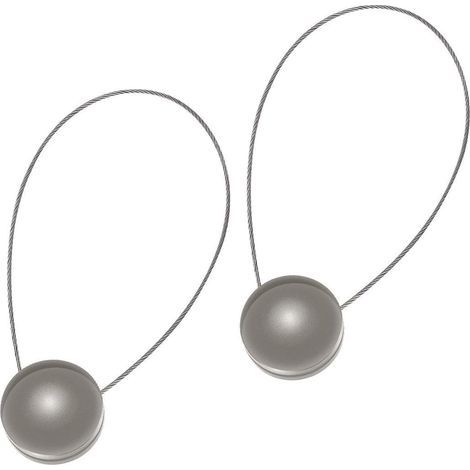 LegendTech 2 piezas de abrazaderas magnéticas para cortinas, clips para cortinas con diseño de ojo de gato, decoración para el hogar, ventanas, sala de estar y oficina, color gris oscuro (1/4)