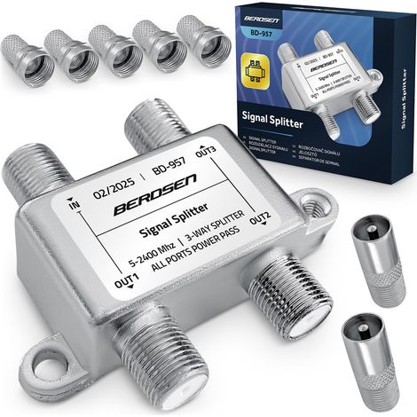 Passiver Antennensplitter 3-Eingang 5-2400 MHz Berdsen BD-957