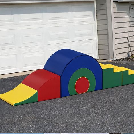 Parcours motricité bébé escalade 5 blocs mousse 181 x 39 x 44 cm (1/5)