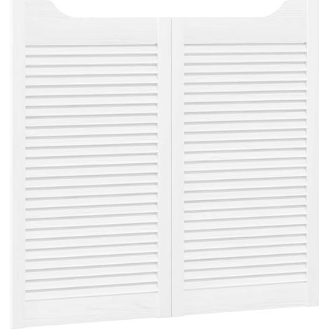 Maison Exclusive - Schwingtüren 2 pcs Weiß Massives Kiefernholz