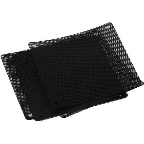 Lot de 10 filtres anti-poussière en PVC noir pour ventilateur de refroidissement PC de 120 mm (boîtier).-12.00X12.00X0.05CM-Black (1/3)