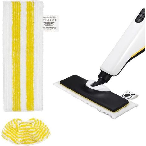 Lot de 3 Accessoires de Balai Plat pour Balai Vapeur Karcher Easyfix SC1 SC2 SC3 SC4 SC5 SV7, en Microfibre (1/4)