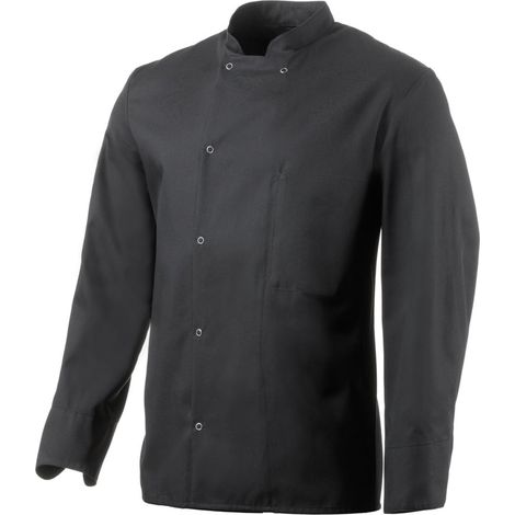 Giubbotto da cucina unisex a maniche lunghe Robur Inox Nero L
