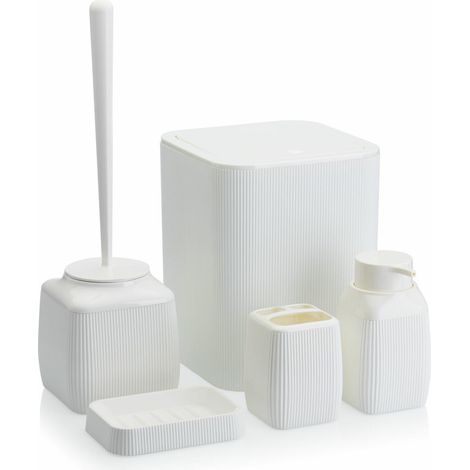 5-teiliges Badezimmer-Set in Kristallweiß (1/5)
