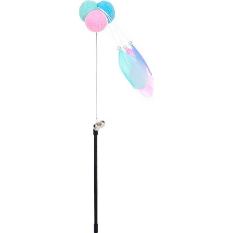 Spielzeugangel für Kätzchen oder Katzen – Geschenkidee für Katzenliebhaber (50 cm) (1/4)