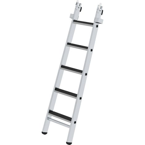MUNK Stufen-Glasreinigerleiter mit nivello-Traverse clip-step R13, 5-stufiges Mittelteil (1/3)