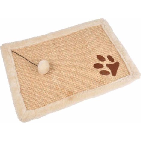 Griffoir avec Jouet pour Chat "Tapis" 48cm Naturel