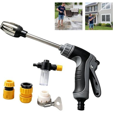 Pistolet de lavage haute pression, prend en charge trois modes de pulvérisation, très adapté pour les terrasses et les allées (1/5)