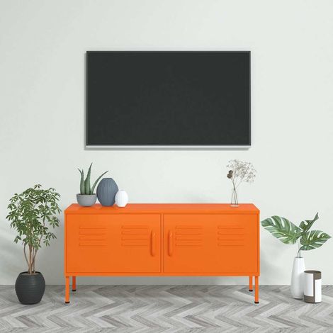 vidaXL Meuble TV Orange 105x35x50 cm Acier (1/5)