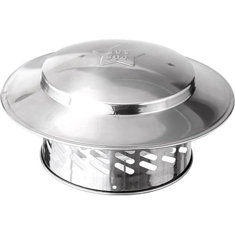 Capuchon de cheminée en acier inoxydable, capuchon de protection en maille, argenté (160 mm) (1/5)