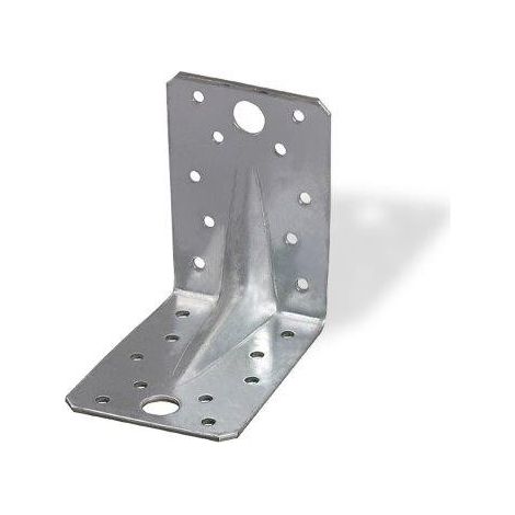 Giunto angolo Masidef forato spessore 2 mm in acciaio zincato 70x70x55 mm
