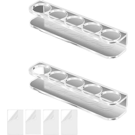 Wandhalterung aus Acryl für Insulinflaschen zur Befestigung am Kühlschrank.