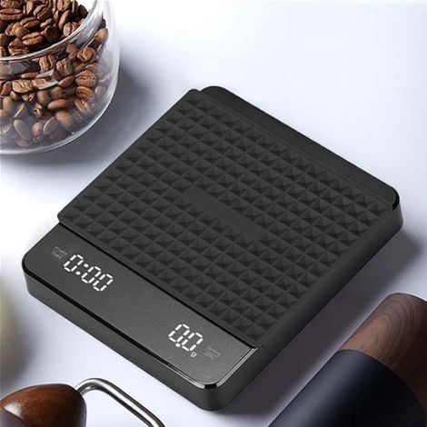 Balanza digital para café con temporizador de 3 kg/0,1 g para uso doméstico，balanza de cocina multifuncional con pantalla LED (1/5)