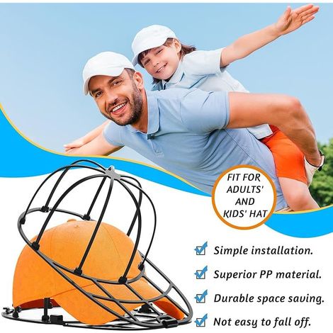 Lavage de casquette de baseball au lave-vaisselle et à la machine à laver, support de protection pour casquette de baseball pour adultes et enfants, noir