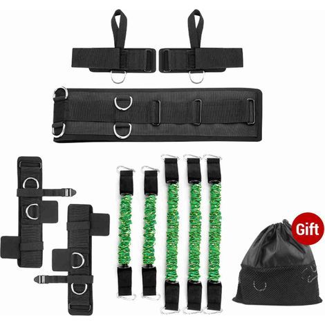 Set di elastici per allenamento di boxe, per velocità e agilità, ideale per il Muay Thai e il Karate, colore verde. (1/5)