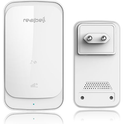 Sonnette sans fil intelligente sans fil pour maison, longue distance, étanche, télécommande sans fil, détection tactile, sonnette blanche EU (1/5)