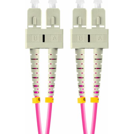 Lanberg MM SC/UPC-SC/UPC Duplex-Glasfaser-Patchkabel 3,0 mm OM4 50/125 lszh 1 m lila